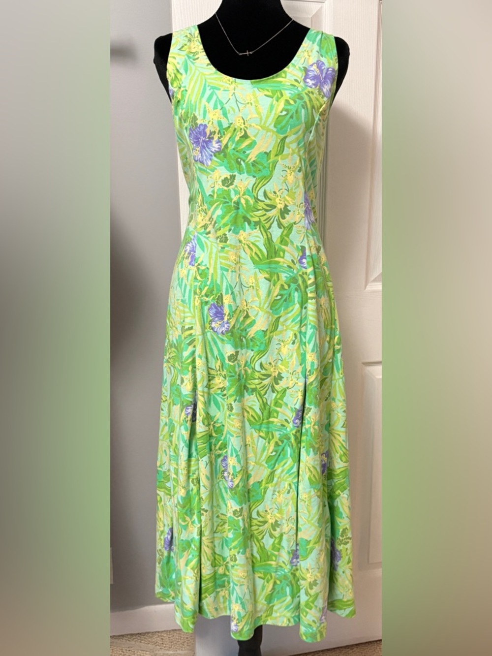 Vintage Tropical Floral Dress Small Key West Tikal Trading